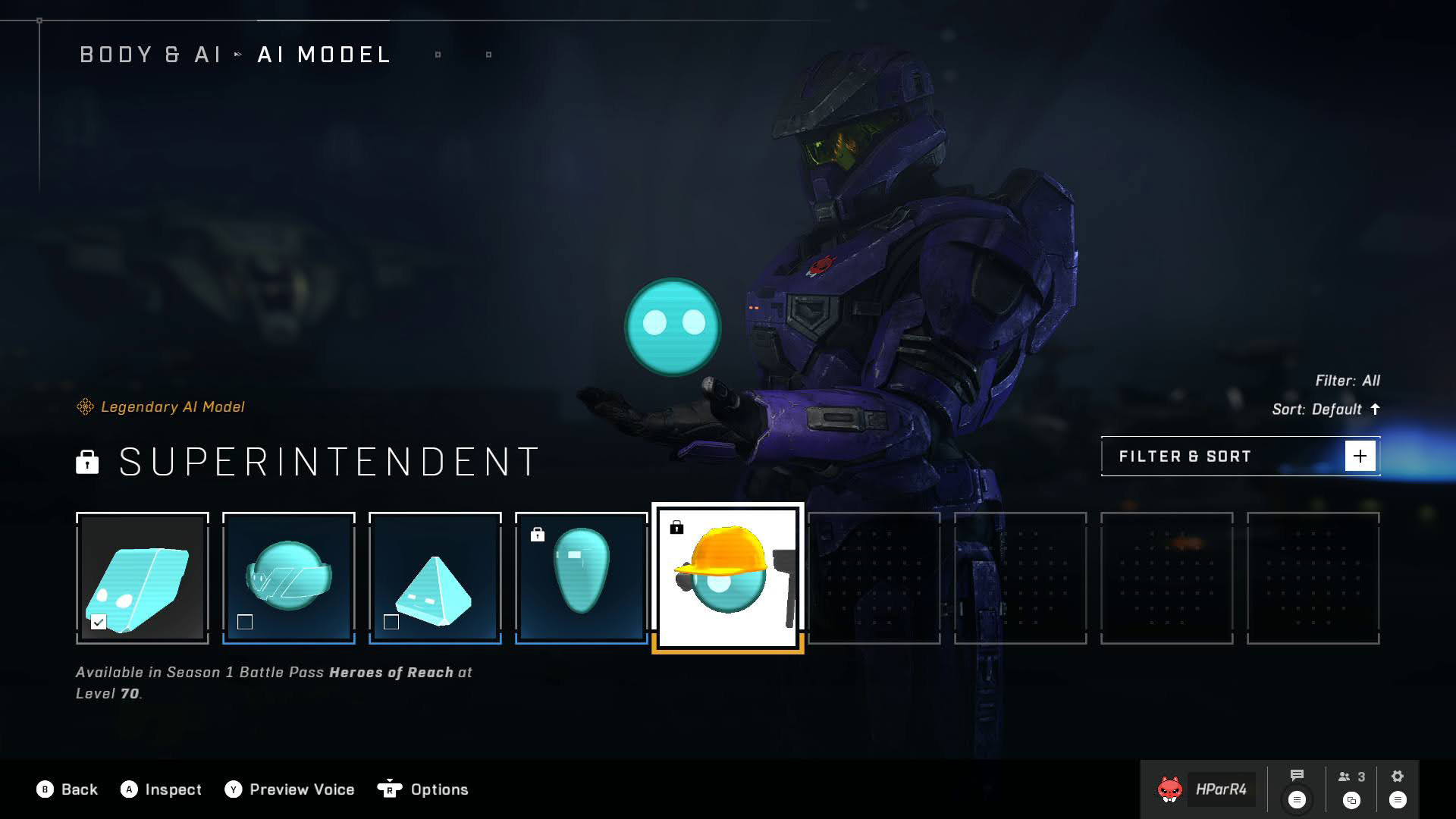 Halo Infinite AI Selection Screen - Original