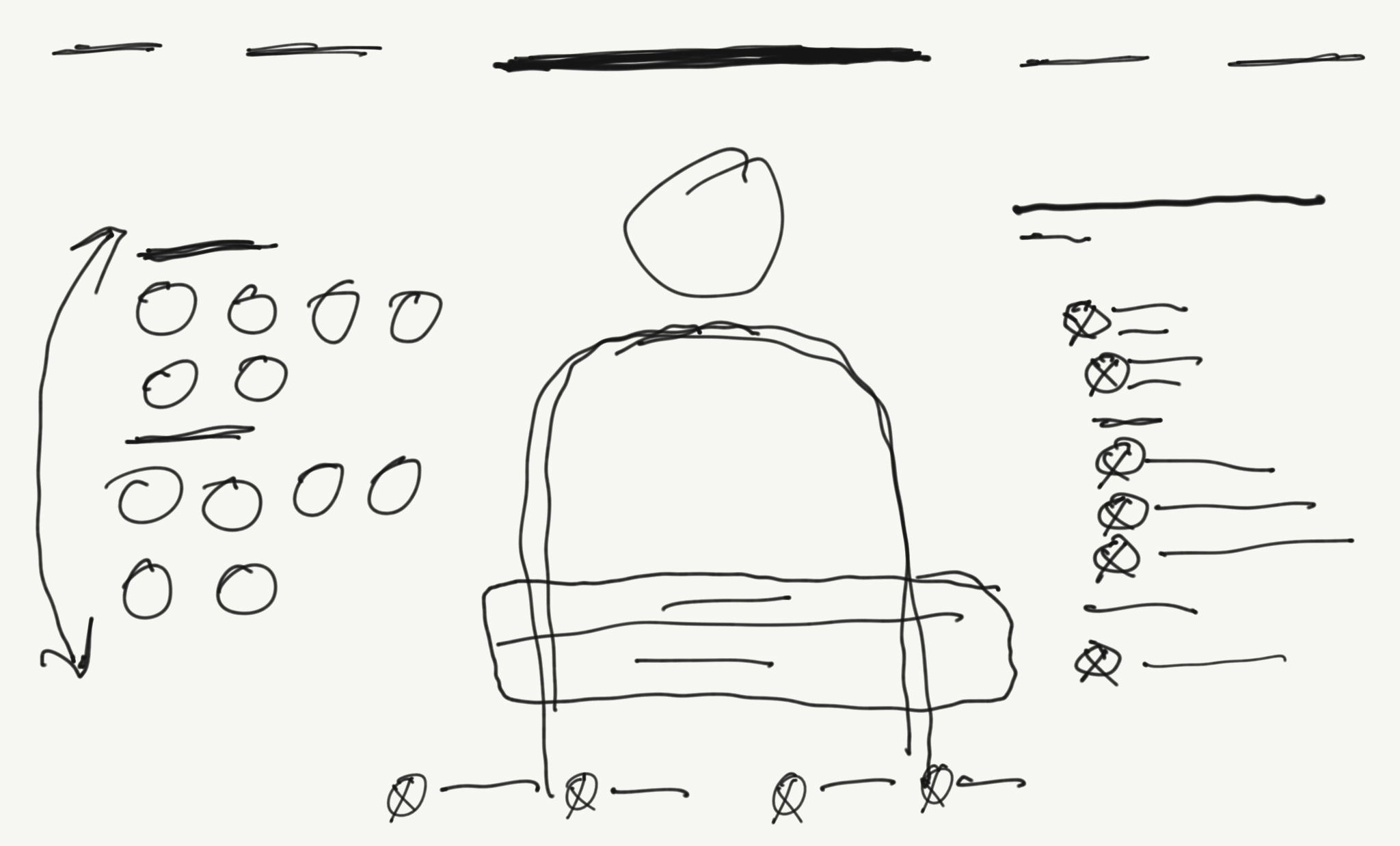 Sketch of the character selection