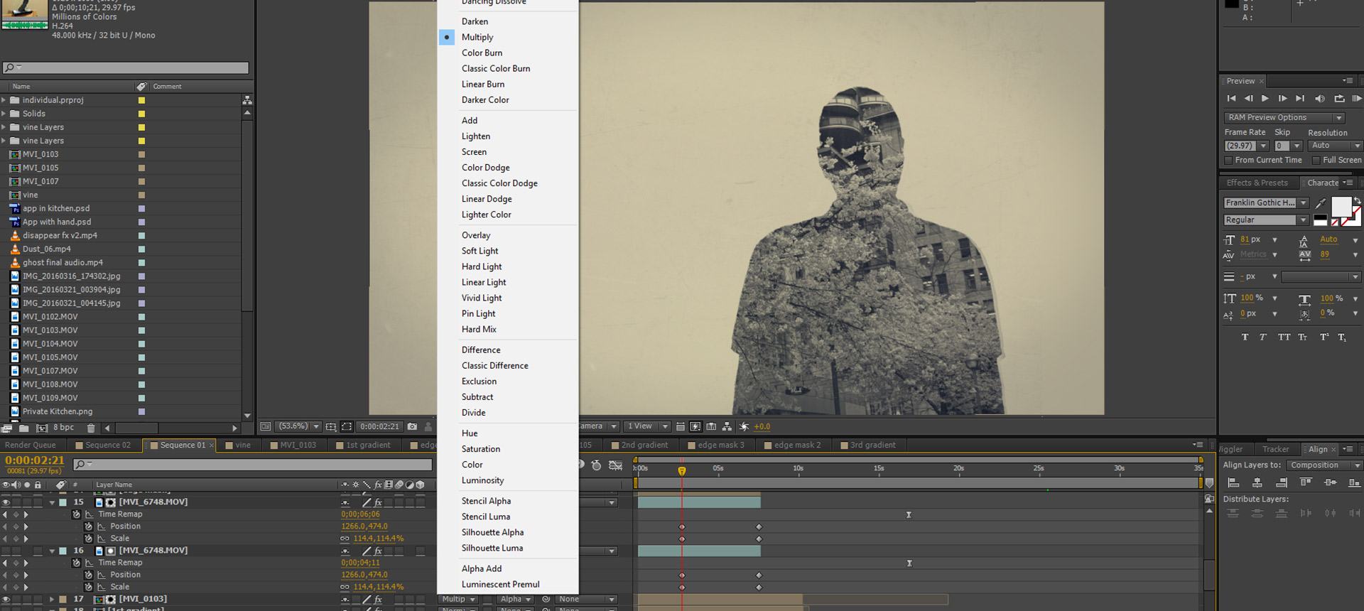double exposure process